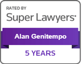 Rated By Super Lawyers | Alan Genitempo | 5 YEARS